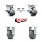 Service Caster 4 Inch Kingpinless Thermoplastic Wheel Caster Brake & Swivel Lock 2 Rigid, 2PK SCC-KP30S420-TPRRF-SLB-BSL-2-R-2 - alternate 4